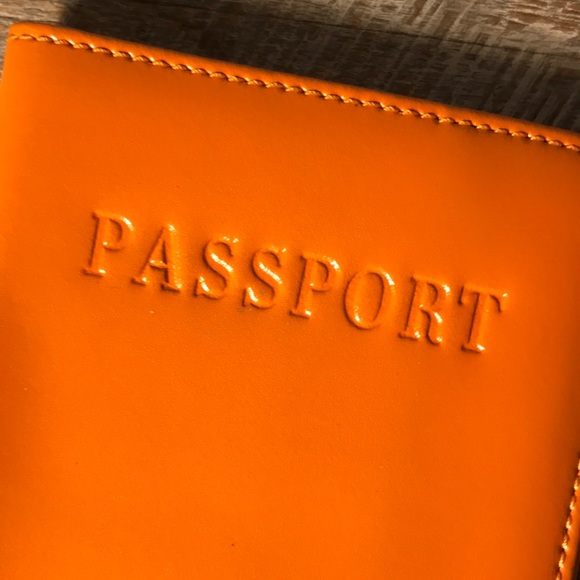 Orange Passport Holder - Picture 1 of 5
